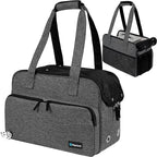 PetAmi Small Dog Purse Carrier, Soft-Sided Pet Carrier Bag with Pockets, Portable Puppy Cat Travel Handbag Tote, Airline Approved Breathable Mesh, Poop Bag Dispenser, Sherpa Bed, Max 18 lbs, Dark Gray