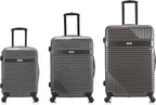 InUSA RESILIENCE Luggage with Spinner Wheels | Spacious Durable Lightweight Hardshell Suitcase, Travel Sets with Handle and Trolley | (20/24/28) 3 Piece Luggage Set | Charcoal