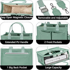 ZHMO Canvas Tote Bag for Women,Women's Bags Crossbody Bags Work Laptop Tote Bag Large Handbags Purse for Travel Nurse Teacher