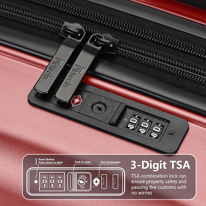 Luggage Sets 2 Piece, 20/28 Inch Lightweight Expandable PC Hardside Durable Suitcases with Spinner Wheels & TSA Lock, Pink