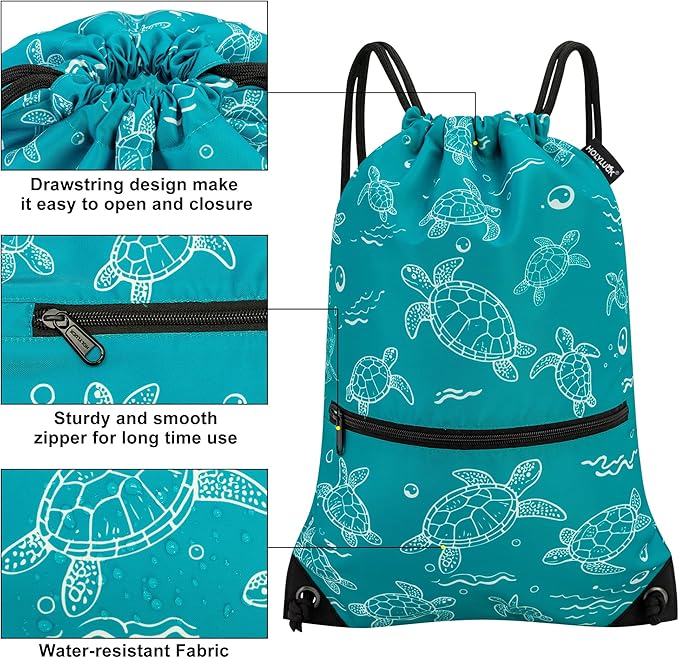 HOLYLUCK Drawstring Backpack Bag Sport Gym Sackpack