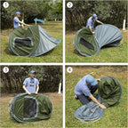 Night Cat Pop-up Camping Tent: 2 Person Tent Waterproof Instant Easy Setup Family Tent