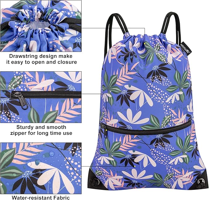 HOLYLUCK Drawstring Backpack Bag Sport Gym Sackpack