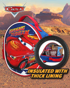 Fast Forward Lightning McQueen Boys Backpack and Lunch Box Set - 2 Piece 15 Inch School Backpack With Detachable Lunch Bag, Lightning McQueen Blue/Red