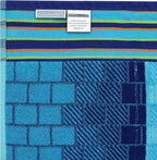 COTTON CRAFT Hooded Beach Towel - Oversized XXL 35x84 Towel with Hood for Adults - The Big Kahuna 7 Foot Large Beach Blanket Towel - Big & Tall - Soft 100% Cotton Velour Pool Bath Wrap - Blue Tiles