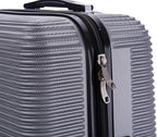 InUSA ROYAL Hardside Luggage with Ergonomic Handles | Spacious Travel Suitcase with Four Spinner Wheels and Studs | 20 Inch Hardside Carry-On Spinner Luggage | Silver
