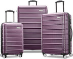 Samsonite Omni 2 Hardside 3 Piece Set - Includes Global Carry-On, Medium, & Large Checked Suitcases - 360° Dual Spinner Wheels - Integrated TSA Lock & Expansion - Amazon Exclusive - Icy Lilac