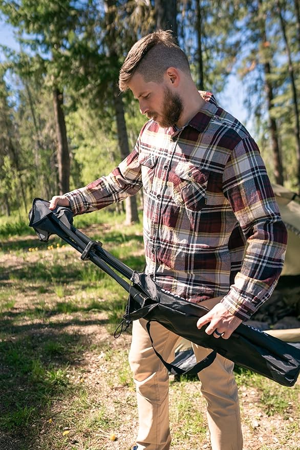 Stansport Apex Fold-Up Stool (G-140) - Black/Grey, Portable and Lightweight Stool for Camping, Fishing, Hiking, Backpacking and More - 300 lbs weight capacity