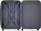 DELSEY PARIS Helium Aero Hardside Expandable Luggage with Spinner Wheels, Brick Red, Checked-Large 28 Inch