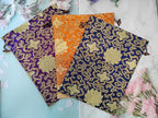 Ouyatoyu 3pcs Embroidered Silk Flower Design Jacquard Travel Bag, Laundry Bags Shoe Bags, Lingerie Bags Underwear Bags for Travel Storage for Men Women Washable Cloth Shoe Bags