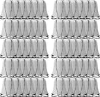 60 Pieces Drawstring Backpack Bags Sports Sackpack Bulk Cinch Gym Bag For Women Men Outdoor Sports Backpack（White）