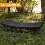CYMULA Camping Cot Mattress 2in Memory Foam Sleeping Pad,Soft Warm Non-Slip Camping Mattress Topper with Retaining for Adults,Portable Roll up Pad for Travel（only Mattress）
