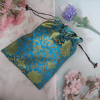 Ouyatoyu 3pcs Embroidered Silk Flower Design Jacquard Travel Bags - Laundry, Shoe, Lingerie & Underwear Storage for Men & Women - Washable Cloth Shoe Bags