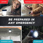 Kizen Outdoor Solar Lantern - Solar or Plug Rechargeable Lantern - Collapsible LED Light for Power Outages - Camping Essential Lamp for Tent Light, Hanging, or Flashlight - Yellow