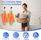 2Pcs Reusable Shoe Washing Machine Bag for Washer and Dryer:Free Up Hands, Prevent Deformation,shoe bag with Zipper Protection Design, Use for all Shoes,Sports Shoes