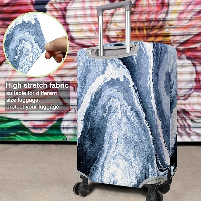 Travel Luggage Cover Suitcase Protector Fits 18-32 Inch Wheel Covers PatternedTravel Related Items Flower Luggage Protector Elastic M