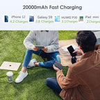[2-Pack] Portable Charger Power Bank 20000mAh,Ultra Slim Fast Charging Battery Pack with Dual USB Outputs,Travel Essential Portable Phone Charger for iPhone 17/16/15/14/13/12/X,Galaxy S24-Red+Blue