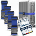 TRAVELY Luggage Straps - Particularly conspicuous & Secure - Incl. 4 Name Tags - Luggage Strap Ideal crosswise - [Set of 4]