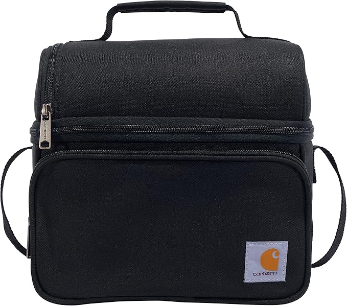 Carhartt Camping Cooler,Worksite Lunchbox,Soft Shell Lunch Bag for Construction Sites,Work and Everyday Use,Black,(Pack of 8)