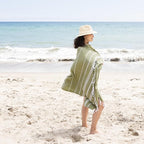 WETCAT Turkish Beach Towel Oversized (38"x71") 100% Turkish Cotton, Made in Turkey - Sand Free, Extra Large, Ultra Soft, Quick Drying, Compact & Lightweight for Travel - Sage Green