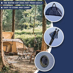 Camping Table & Beach Table, – Portable 2-Tier Foldable Table with 4 Cup Holders & Carry Bag, Lightweight Waterproof Oxford Fabric for Outdoor Adventures, Picnic, Tailgating, and Fishing