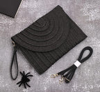 COOKOOKY Straw Clutch Handbag Summer Beach Straw Purse for Women woven Envelope Bag | Straw, Summer, Beach, woven, Straw, Summer