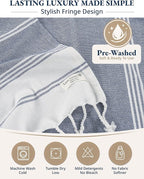 LANE LINEN 6-Pack Oversized Pre-Washed Beach Towels, Stylish Quick-Dry Pool & Travel Towels for Adults, 39"x71" - Diamond Multi Colors