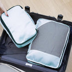 Toncoke 8-Piece Packing Cubes for Travel, 2026 Upgraded Durable Zippers & Reinforced Mesh, Complete Luggage Organizer Set with Shoe/Toiletry/Laundry Bags, 4 Sizes for Suitcase, Men Women, Lake Blue