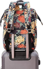 Kinmac Wide Open Style Laptop Backpack for Laptop Up to 15.6 Inch Men Women Travel Outdoor Backpack (Golden Chrysanthemum)