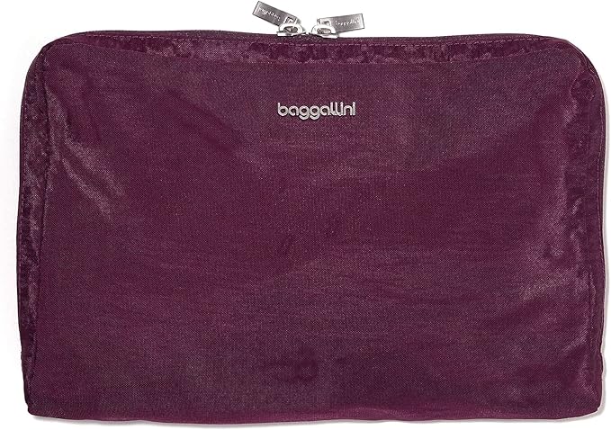 Baggallini Carryall Expandable Lightweight Travel Tote 22" Packable Folding Compact Nylon Washable Weekender w/Luggage Sleeve