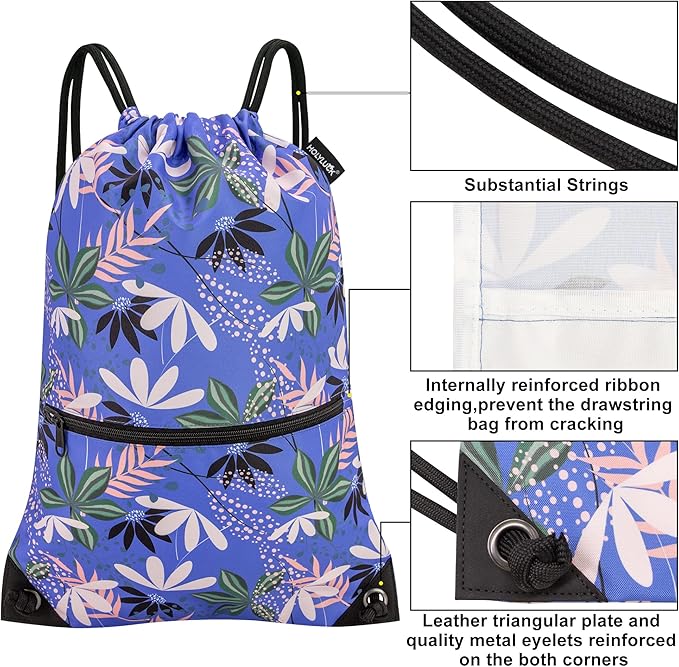 HOLYLUCK Drawstring Backpack Bag Sport Gym Sackpack