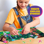 Dora Puffy Sticker Playset, 35 Reusable Stickers and 2 Play Scenes, Fun Kids Activities, Toddler Toys, Road Trip Essentials, Gifts for 4 Year Old Girl, Mess Free Airplane Toy