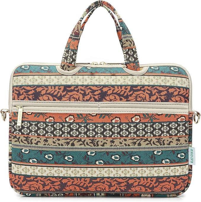 kayond Red Bohemia Patten Waterproof Laptop Shoulder Messenger Bag Case Sleeve for 14 Inch 14.1 Inch Laptop