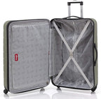 Wrangler Smart Spinner Hardside Luggage, 3 Piece Set, Olive Green