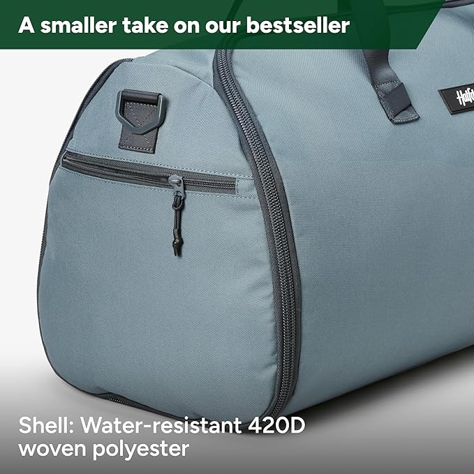 Halfday Convertible 2-in-1 Garment Duffel Weekender Bag 40L: Wrinkle-Free Travel (Hanging Suit Compartment, Shoe Pockets, Trolley Sleeve), Durable & Water-Resistant Carry-on, Coast