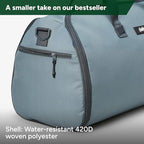 Halfday Convertible 2-in-1 Garment Duffel Weekender Bag 40L: Wrinkle-Free Travel (Hanging Suit Compartment, Shoe Pockets, Trolley Sleeve), Durable & Water-Resistant Carry-on, Coast