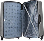 InUSA ROYAL Hardside Spinner Luggage with Ergonomic Handles | Spacious Travel Suitcase with Four Spinner Wheels and Studs | 32 Inch Extra Large Spinner Luggage | Silver
