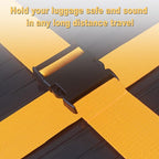 Luggage Straps for Suitcases TSA Approved Travel Belt 8 Pack by Chelmon (Yellow)