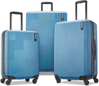 American Tourister Stratum XLT Expandable Hardside Luggage with Spinner Wheels, Blue Spruce, Checked-Large 28-Inch