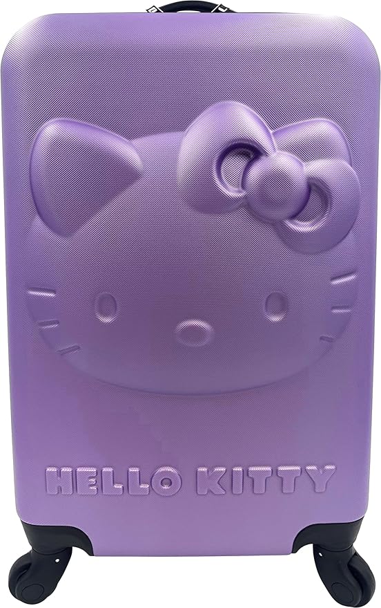 Fast Forward Kids Licensed Hard-Side 21" Spinner Luggage Lightweight Carry-on Suitcase Hello Kitty