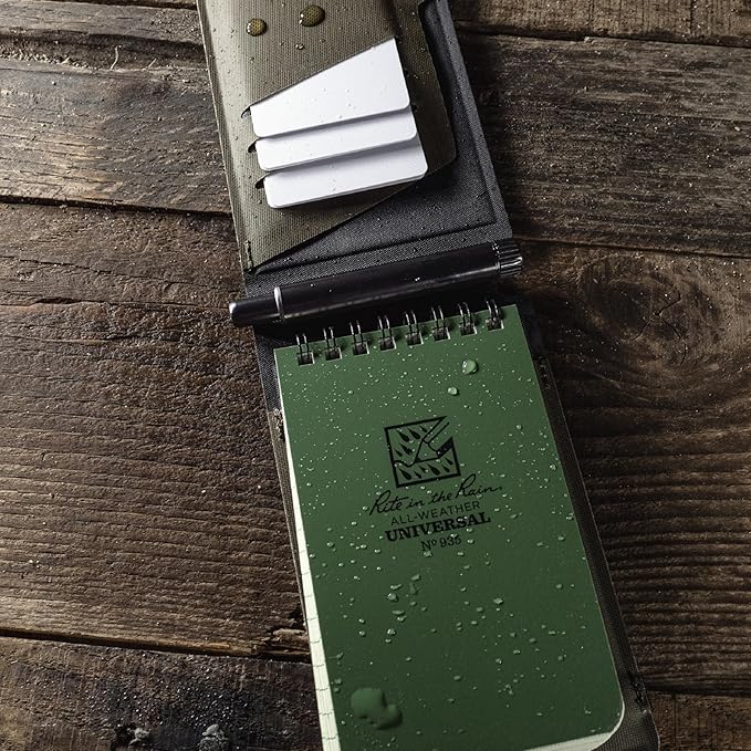 Rite in the Rain Weatherproof 3” x 5” Updraft Wallet, Tough TPU Construction, Top Opening Wallet (No. V935)