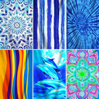 6 Packs Oversized Terry Beach Towel Set 36 x 72 Soft Thin Extra Large Big Pool Camping Swim Bulk Towels Blanket Clearance Travel Adult Essentials Accessories Must Haves Vacation Vortex Flower Dolphin