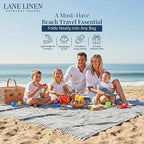 LANE LINEN Oversized Beach Towel - Large Outdoor Blanket with Soft Pre-Washed Finish – 82"x82", Ideal for Coastal Getaways, Backyard Lounging, Beach Party or Seaside Adventures – Grey