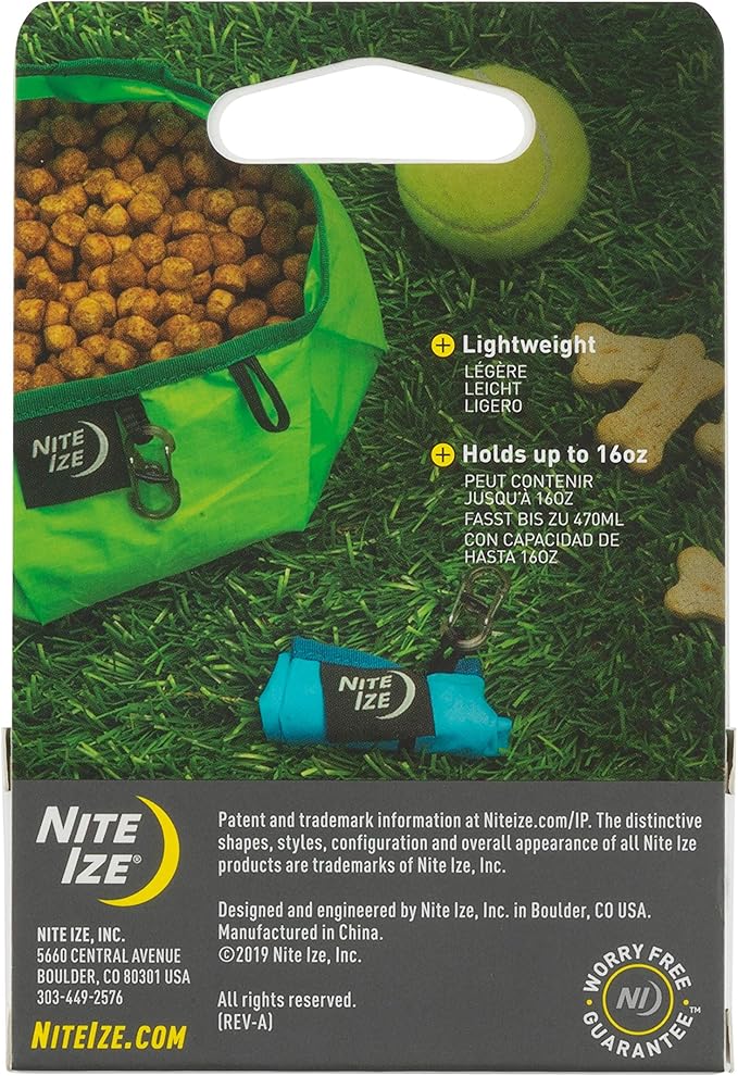Nite IZE RadDog Collapsible Dog Bowl, Lightweight Food and Water Bowl