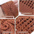 WantGor Crochet Bags, Beach Mesh Tote Bag Womens Shoulder Shopping Handbag Casual Travel Totes Bag Foldable Hobo Bags