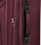 SWISSGEAR Sion Softside Expandable Spinner Luggage Durable Lightweight Travel Suitcase, Merlot, Checked-Medium 25-Inch