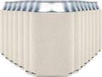 Blank Beer Can Cooler Sleeves (110-Pack) Soft Insulated Beer Can Coolies - HTV Friendly Blank Koolies in Bulk for Beer Cans & Bottles - Coolie Blanks for Vinyl Projects & Wedding Favors (Stone)