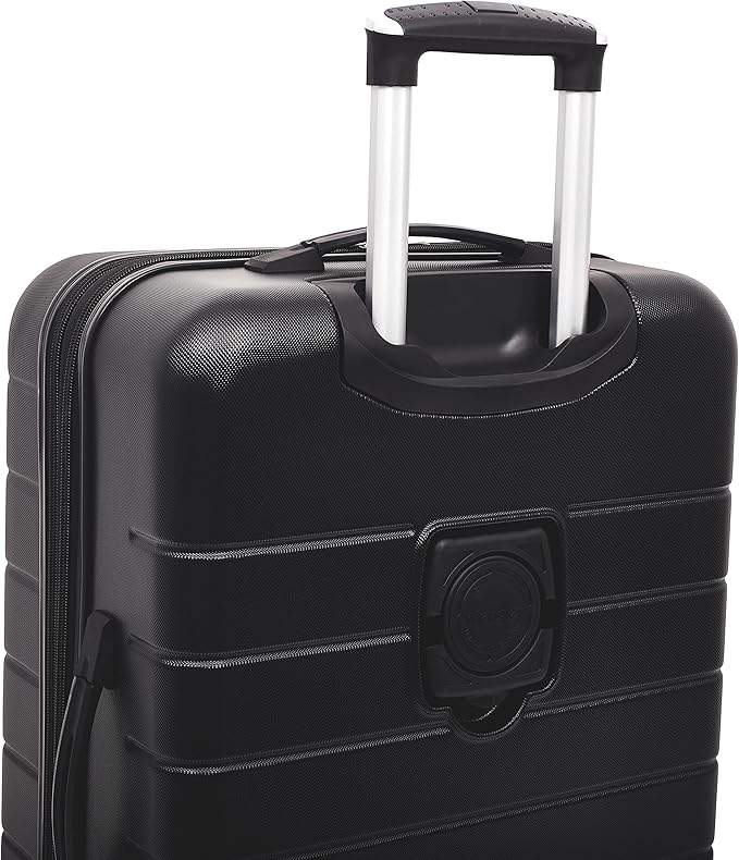 Wrangler Smart Spinner Hardside Luggage, 3 Piece Set, Black