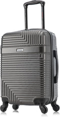 InUSA RESILIENCE Luggage with Spinner Wheels | Durable Lightweight Hardshell Spacious Travel Bag with Handle and Trolley | 20-Inch Carry On Small Luggage | Charcoal