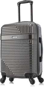 InUSA RESILIENCE Luggage with Spinner Wheels | Durable Lightweight Hardshell Spacious Travel Bag with Handle and Trolley | 20-Inch Carry On Small Luggage | Charcoal